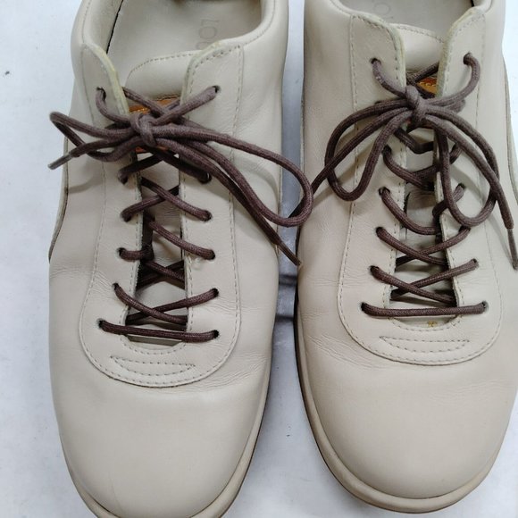 Auth Louis Vuitton Sneakers Women Beiges Leather (Calf) #60741L55 - Picture 9 of 9
